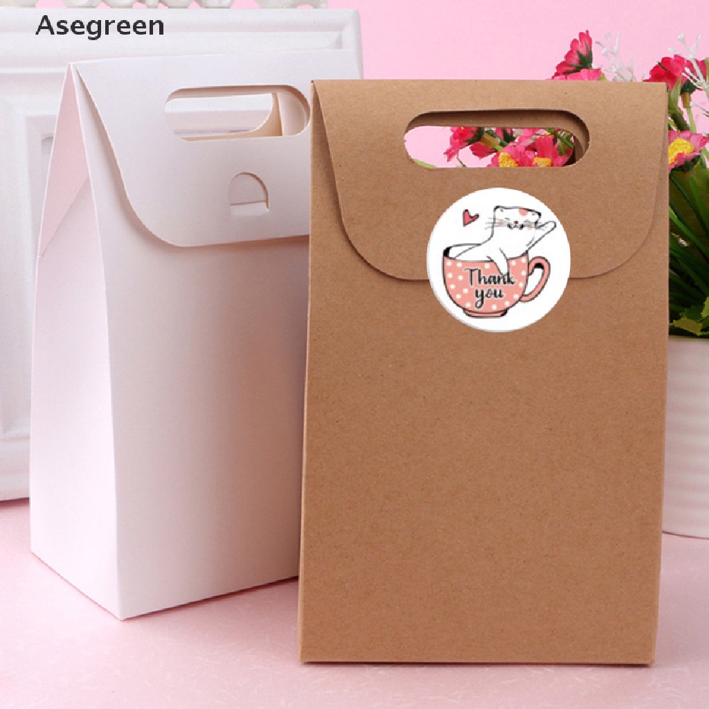 Bộ 500 miếng dán hình mèo in chữ Thank You độc đáo dùng trang trí