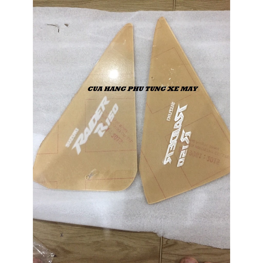 Ốp sườn xe Raider Fi mica đẹp mắt, sáng bóng