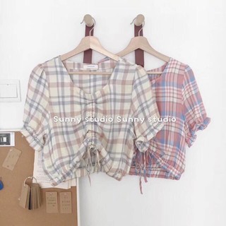 Áo sơ mi kẻ rút ngực sỉ