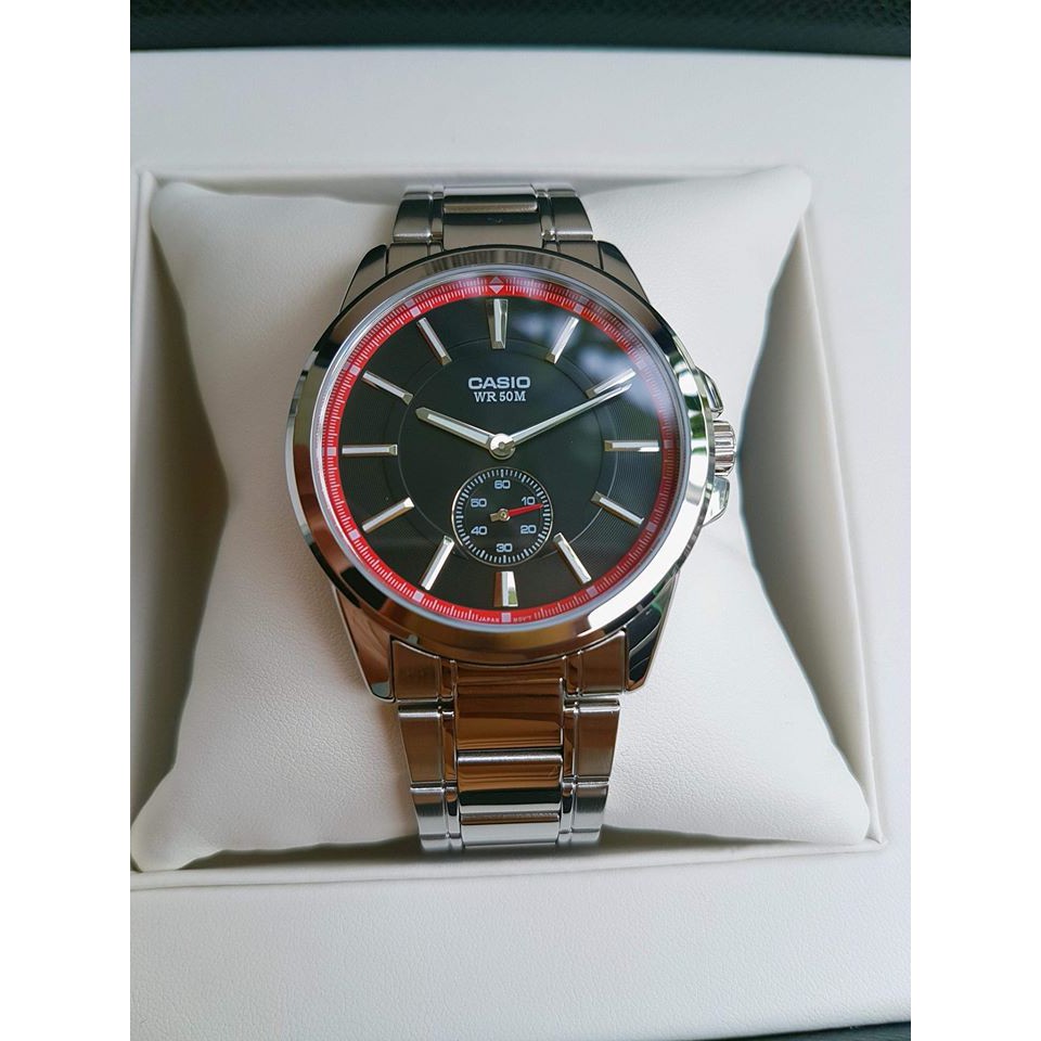 Đồng hồ nam dây kim loại Casio Anh Khuê MTP-E101D-1A2VDF