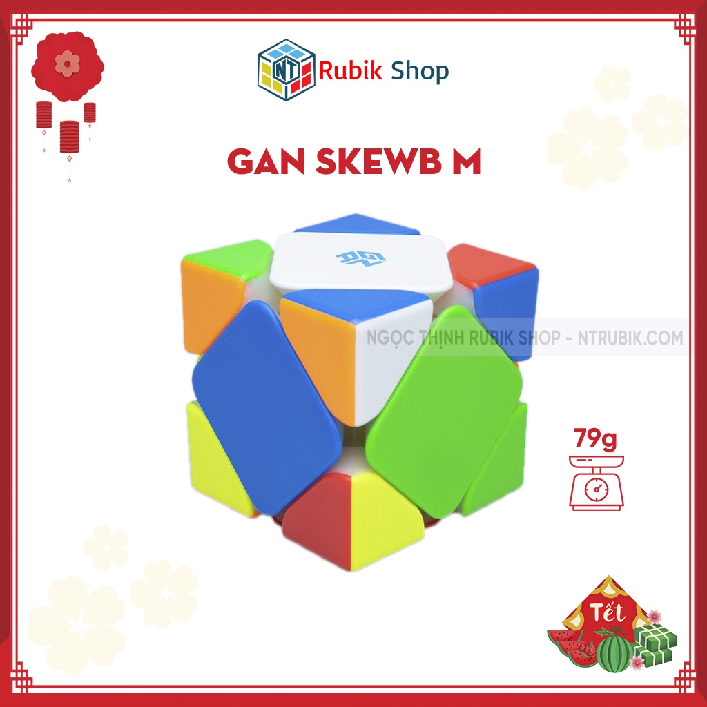 [Siêu Phẩm] Rubik Gan Skewb Stickerless có nam châm sẵn