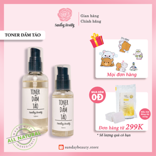 Toner giấm táo kiềm dầu se khít lỗ chân lông thiên nhiên Sunday Beauty handmade