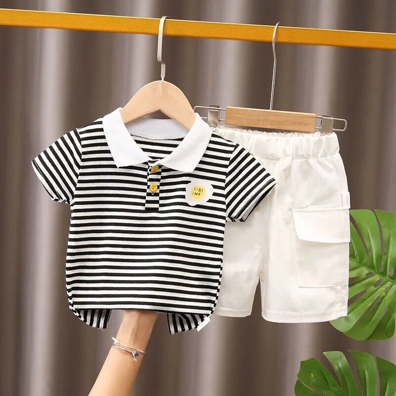 Bộ Đồ Thời Trang Mùa Hè Mới Năm 2021 Cho Bé Trai 1-5-4 Tuổi