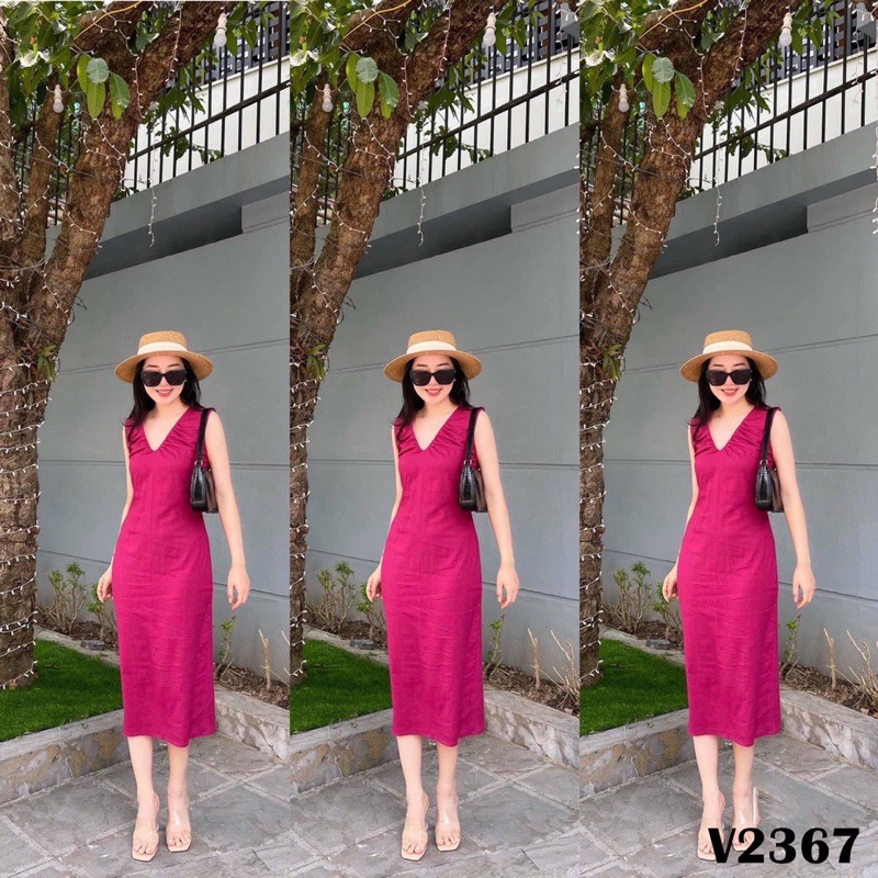 VÁY CỔ V DÚM SUÔNG | BigBuy360 - bigbuy360.vn