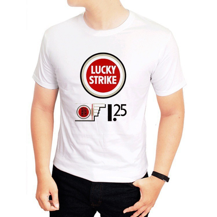 All-match gildan 100% cotton men tshirt Lucky Strike Logo outfit Sport Sportswear Men's 100% cotton gildan T-shirt