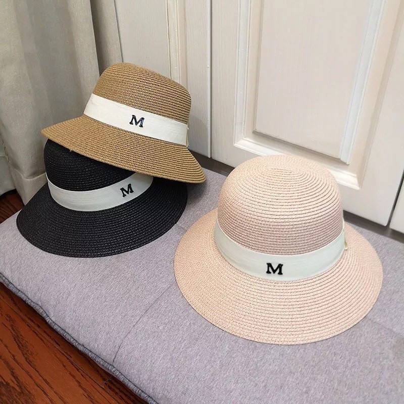 Mũ Cói Đi Biển **FREESHIP**Nón Cói Nữ Rộng Vành Chữ M- Form Chuẩn Đẹp Nhiều Màu Hot 2021