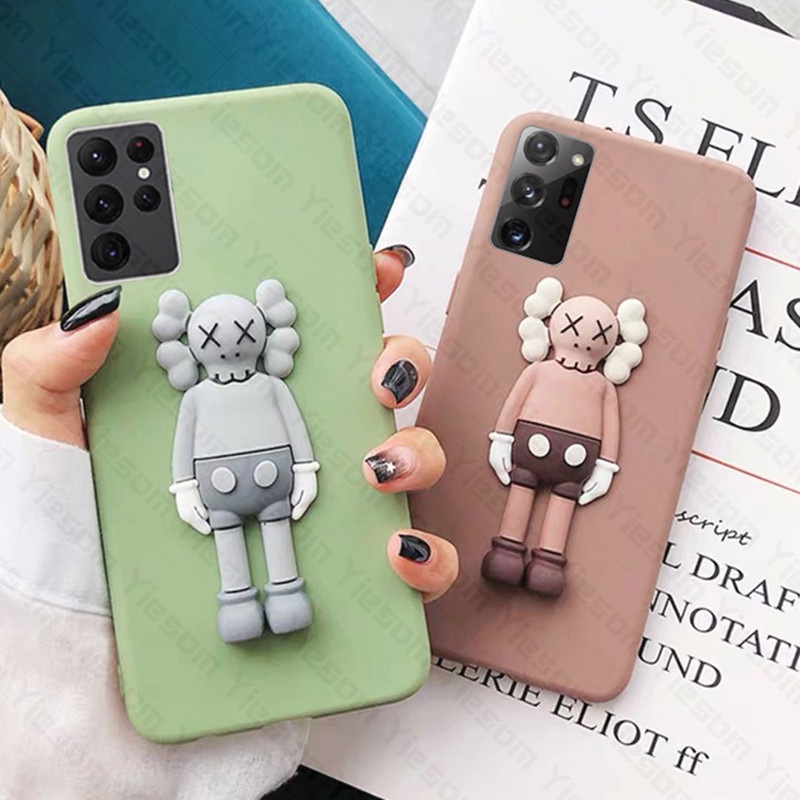 Ốp Điện Thoại TPU Mềm Hình Gấu Kaws Sesame Street Cho Samsung S22 Ultra S21 S20 FE Plus S21FE S20FE Note 20 10 Lite A81