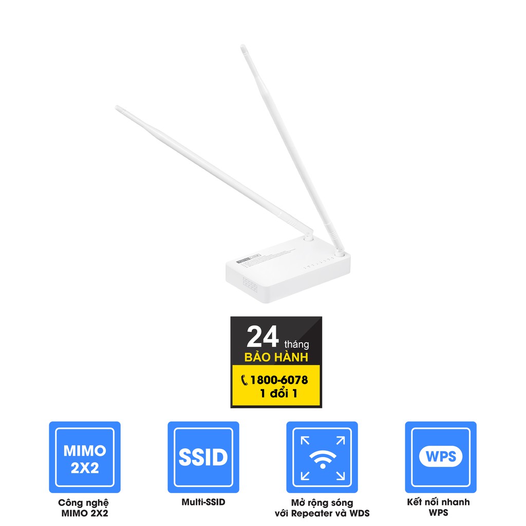 [Mã DAILY5 giảm 5% đơn tối đa 40K] Bộ phát wifi phủ sóng rộng Totolink N300RH - Chính Hãng | BigBuy360 - bigbuy360.vn