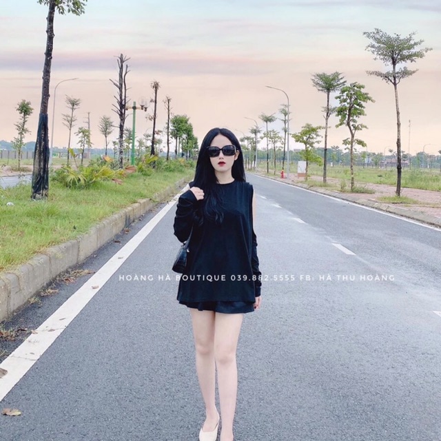 Áo boby dài tay khoét vai