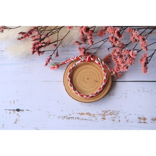 vòng tay chân handmade kumihimo cho nam nữ dâu tây