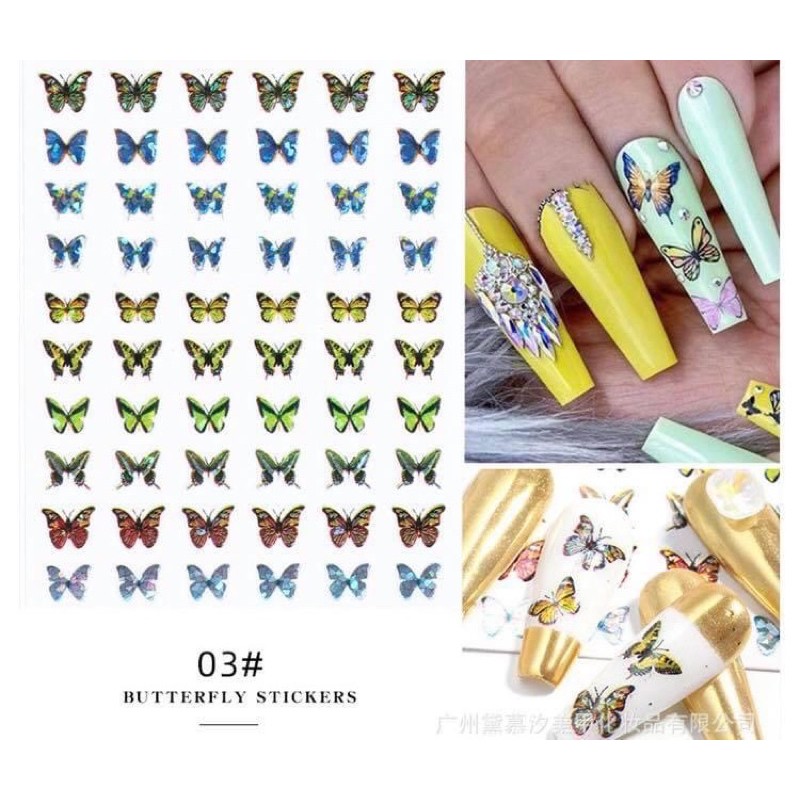 Sticker bướm lazer