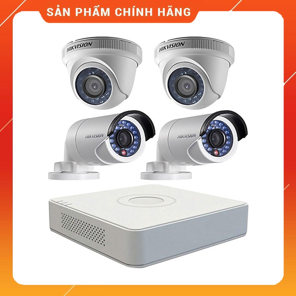 Trọn Bộ 4 Camera Quan Sát Hikvision 2.0 megapixel Full HD 1080P