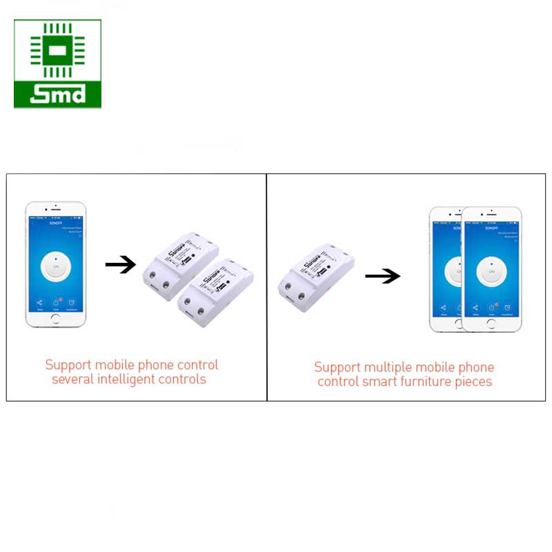 Công tắc thông minh Smart Switch SONOFF Basic  điều khiển từ xa qua Wifi 3G 4G - bản quốc tế