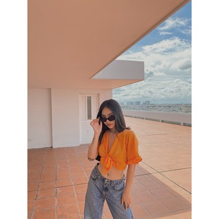 ÁO CROPTOP CỘT NGỰC TAY NGẮN