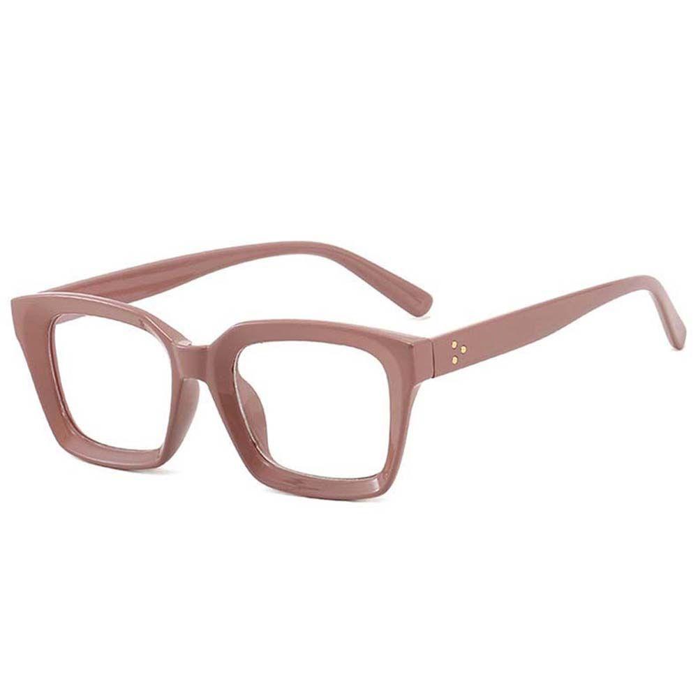 Mắt Kính Gọng Vuông Lớn Trong Suốt Chống Bức Xạ Dành Cho Nam Nữ