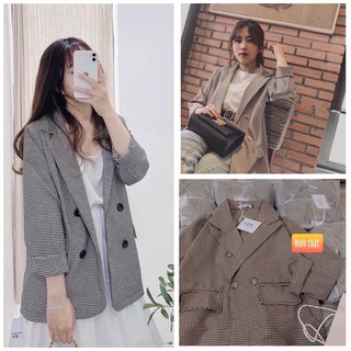 Blazer kẻ nhỏ-Áo khoác phong cách Hàn quốc
