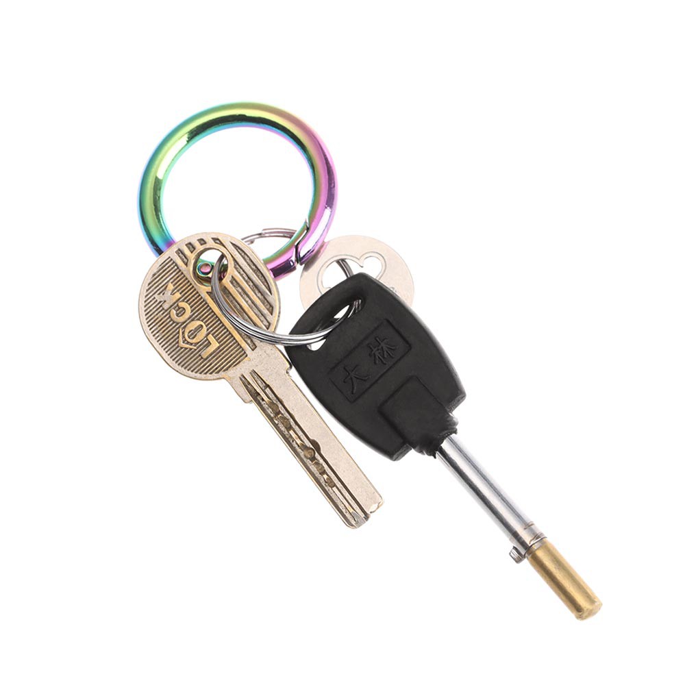 Móc khóa tròn 7 kích cỡ bằng hợp kim kẽm chất lượng cao cho túi xách