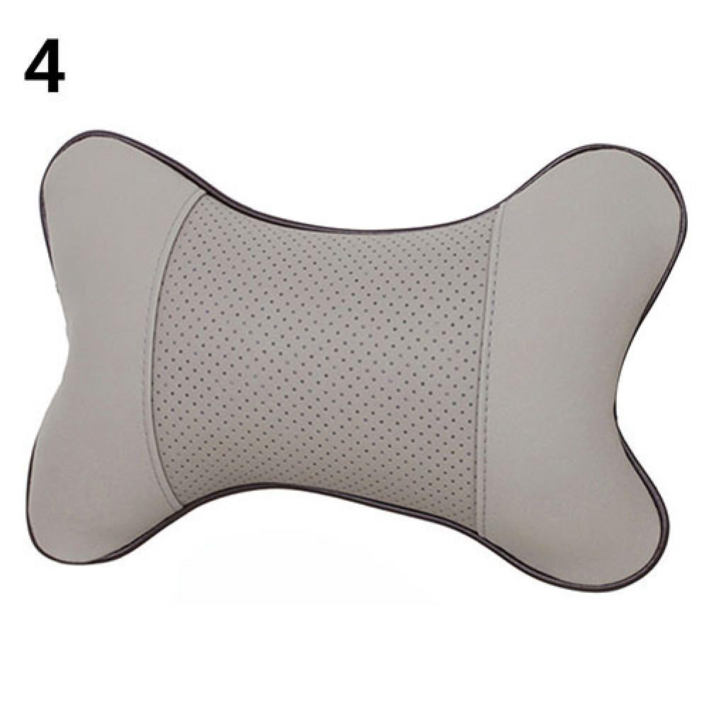 1 Gối Tựa Đầu Giả Da Đục Lỗ Gắn Ghế Ngồi Xe Hơi