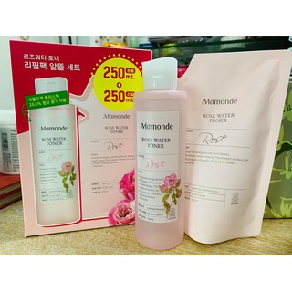 Nước hoa hồng Mamonde set 250ml tặng kèm túi 250ml