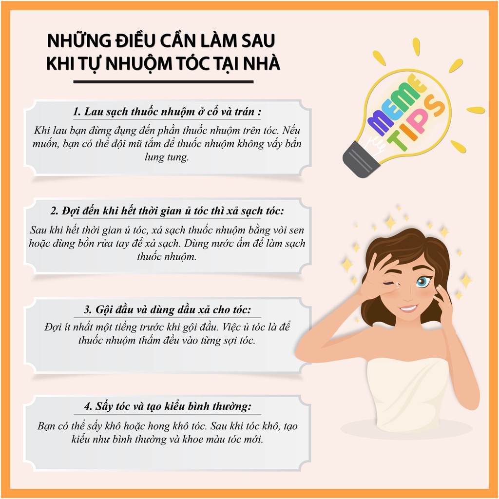 Thuốc nhuộm nâu trà sữa kèm oxi và găng tay