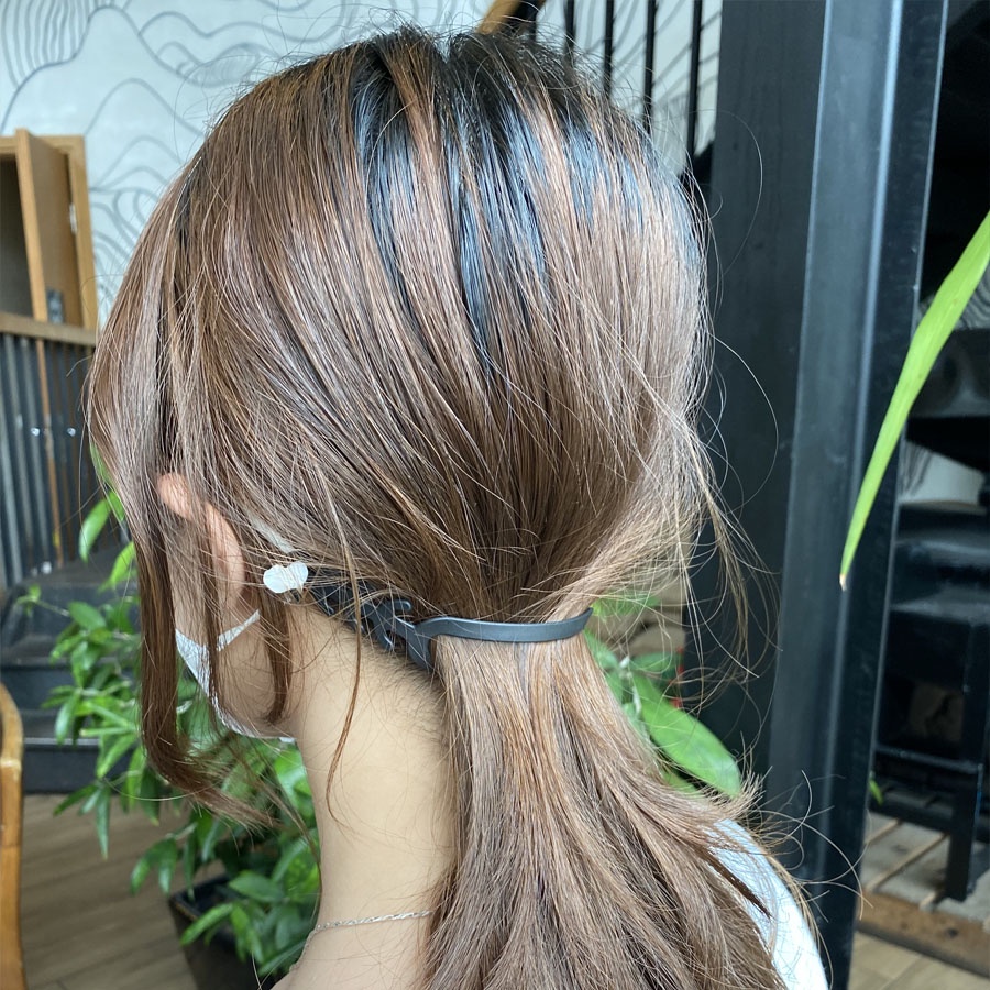 Dây Đeo Khẩu Trang Silicon Chống Đau Tai có thể điều chỉnh, có lỗ buộc tóc Quai đeo hỗ trợ đeo khẩu trang chống đau tai