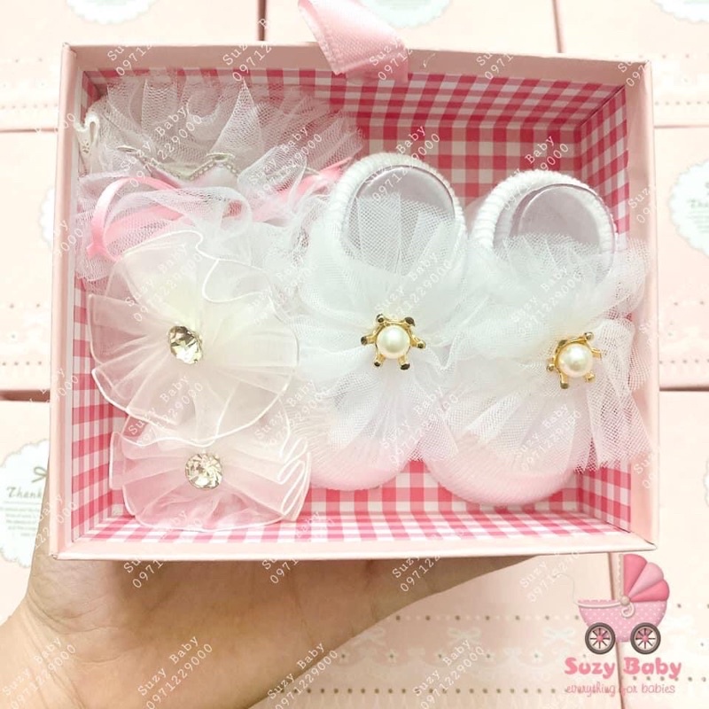 Set phụ kiện công chúa cho bé sơ sinh, Suzy baby