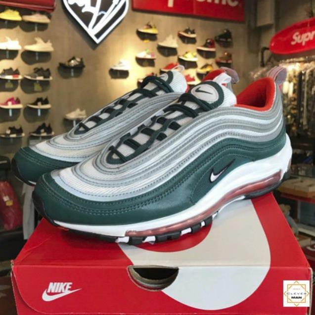 (FULLBOX - TẶNG MÓC KHÓA) giày thể thao AIR MAX 97 Xanh lá đậm gót cam cực đẹp .