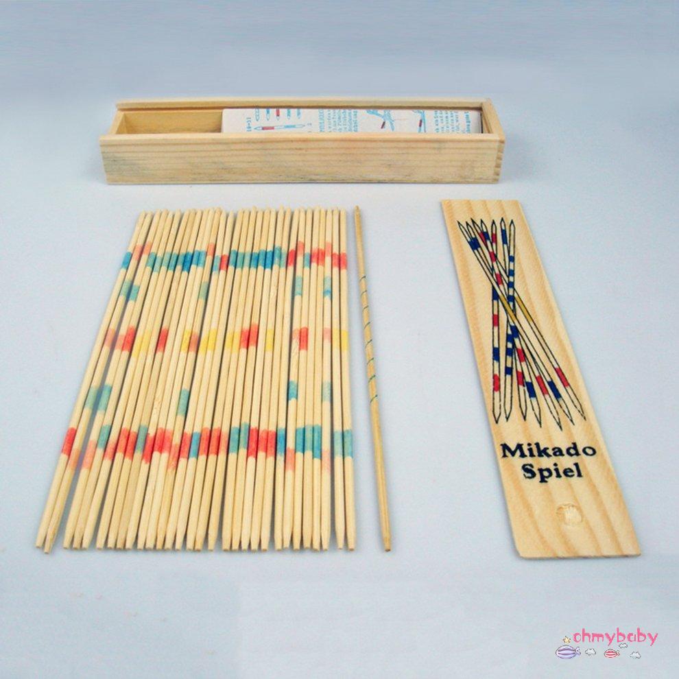 Giáo dục cho bé bằng gỗ truyền thống Mikado Spiel Nhặt gậy với trò chơi hộp [8/6]