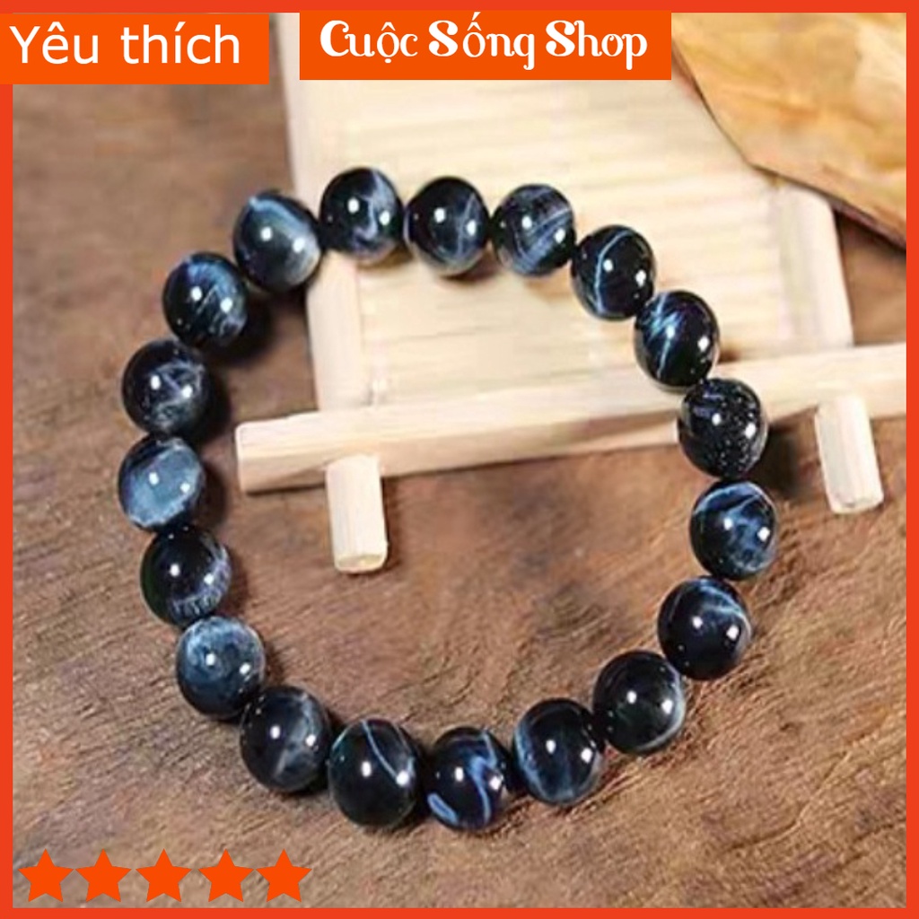 Vòng Tay Đá Thạch Anhh Mắt Hổ Xanh Dương , Hợp Mệnh Thủy & Mộc, D868