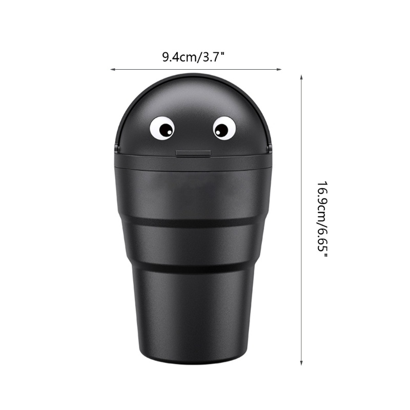 Sun Hộp Đựng Rác Mini Nắp Lật Dạng Mở Chống Thấm Nước Trang Trí Nội Thất Xe Hơi