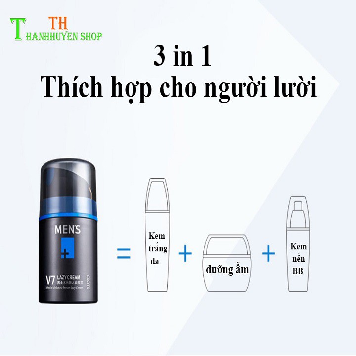 (Freeship - Hàng Chính Hãng) Lazycream Kem Che Khuyết Điểm Makeup Nâng Tone Da Cho Nam (Trung Quốc Nội Địa)