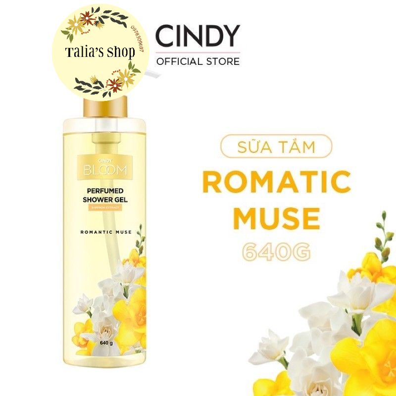 (4 mùi) - Sữa tắm Cindy Bloom Romatic Muse hương nước hoa 640g