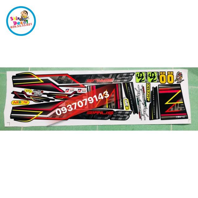 Tem rời sirius chỉ màu đỏ đen 3 lớp