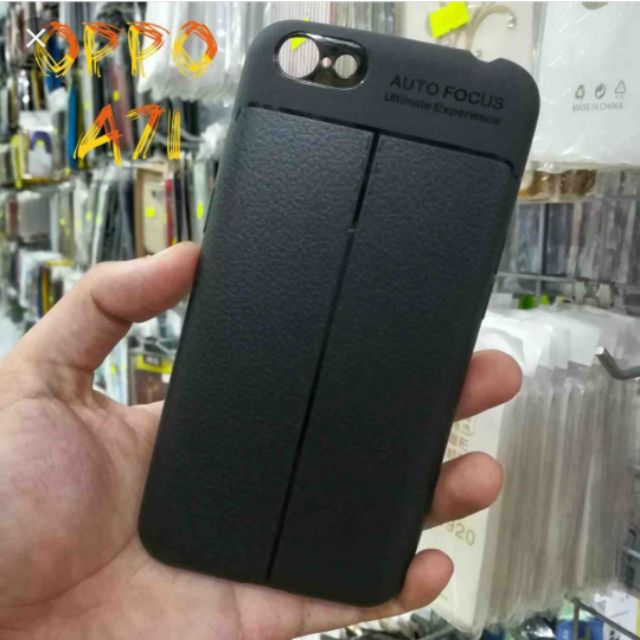 Ốp lưng oppo A71 silicon giả da,chống sốc auto Focus