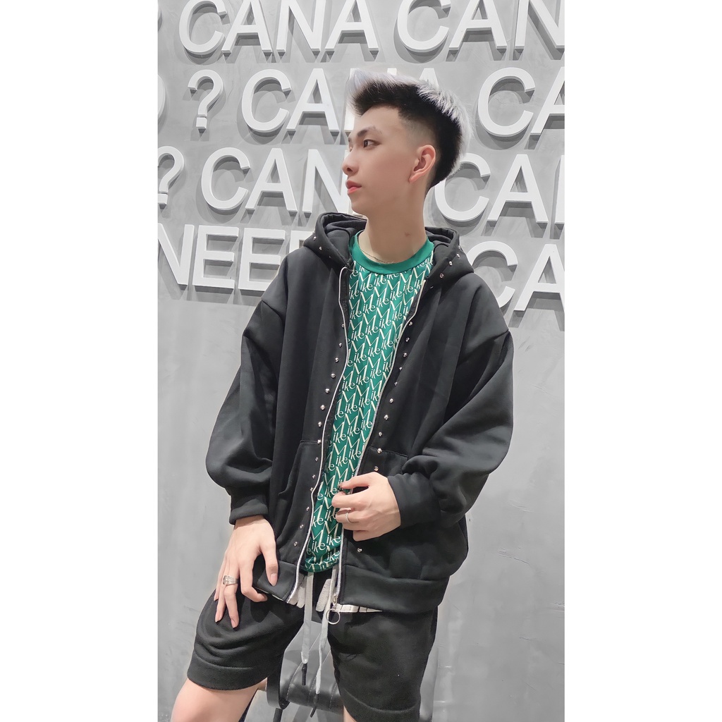 Áo khoác nỉ , áo hoodie zip đính đá cực chất cho mùa đông 2022