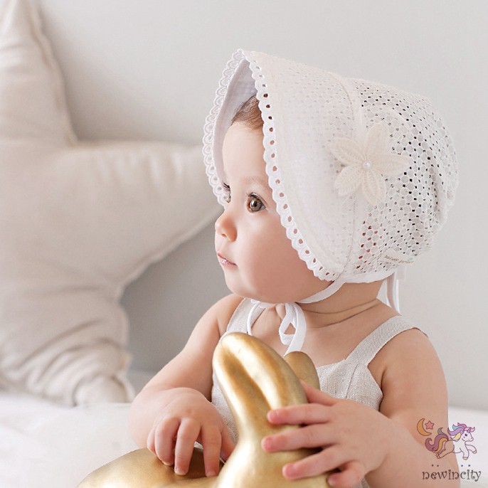 Mũ len mềm giữ ấm cho bé sơ sinh phong cách công chúa
