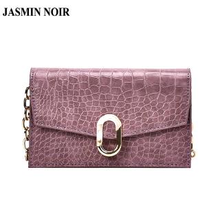Túi đeo chéo jasmin noir họa tiết vân da cá sấu thời trang nữ