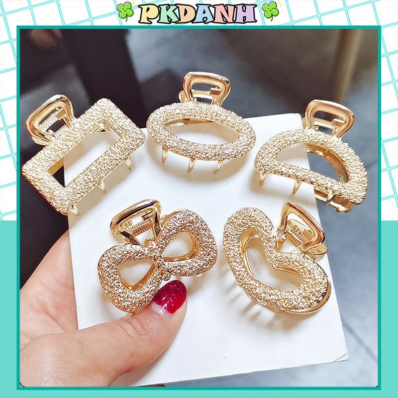 Kẹp tóc vân nổi vàng phong cách hàn quốc cho nữ