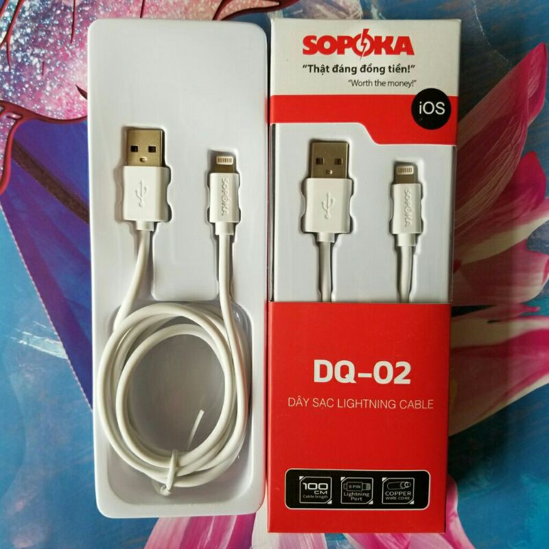 Cáp Sạc Điện Thoại SOPOKA DÀnh Cho IPHONE, SAMSUNG, OPPO, SONY, HTC...