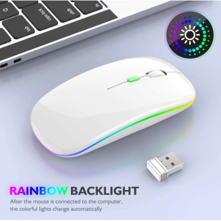 Chuột Quang Chơi Game Không Dây Có Đèn LED Sạc Bằng Cổng USB
