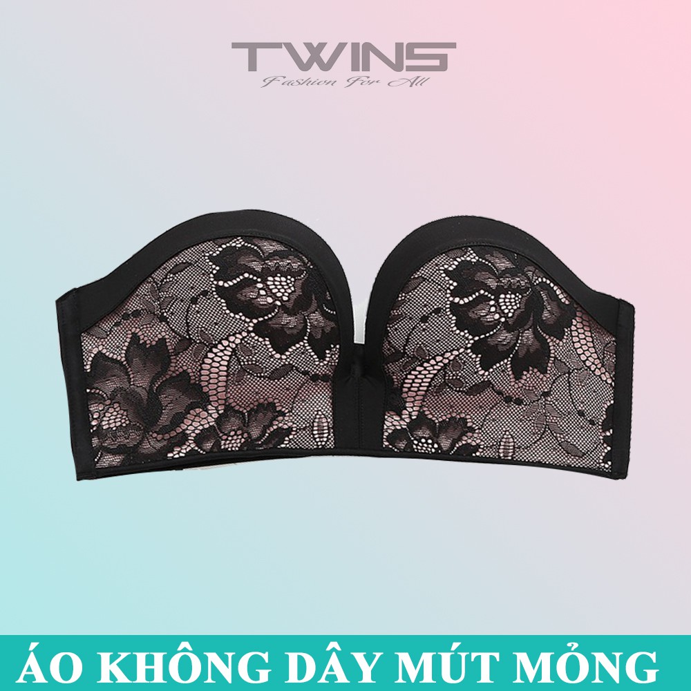 Áo ngực không dây nữ mút mỏng nâng ngực có gọng viền silicon chống tụt size 32-34-36-38 mặc áo đầm hở vai