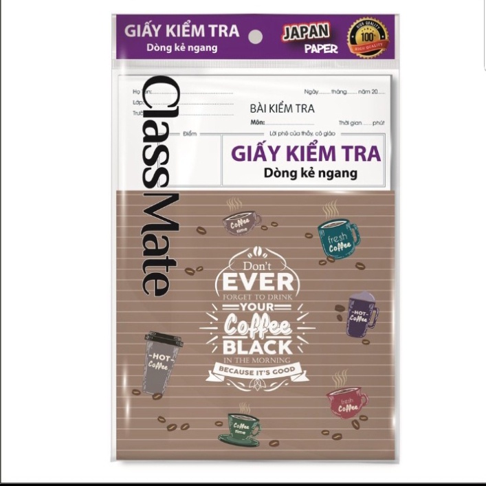 Giấy kiểm tra kẻ ngang Classmate-TP101