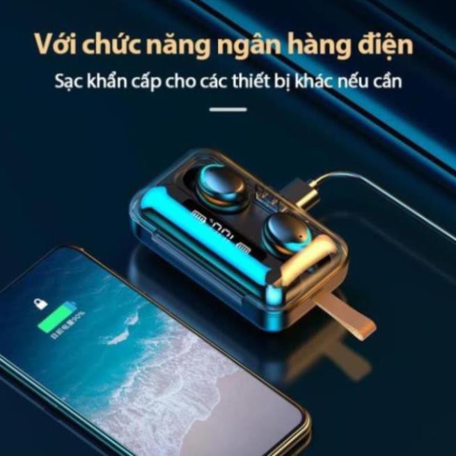 Tai nghe Bluetooth AMOI F9 - Kim Pin Sạc Dự Phòng 2000mah - Bản Quốc Tế 2020