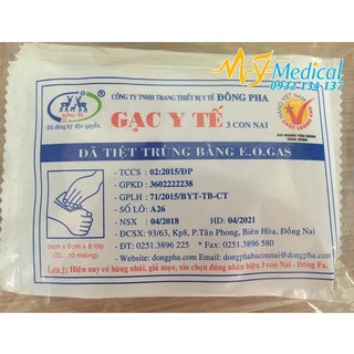 Gạc y tế tiệt trùng Đông Pha 5x6cm (Gói 10 miếng)