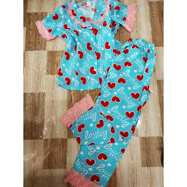 Bộ tay ngắn quần dài vải lụa hàn loại đẹp