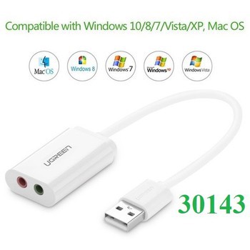 Cáp Chuyển Đổi Ugreen USB 2.0 Sang Audio 3.5mm 30143 - 30143 | BigBuy360 - bigbuy360.vn