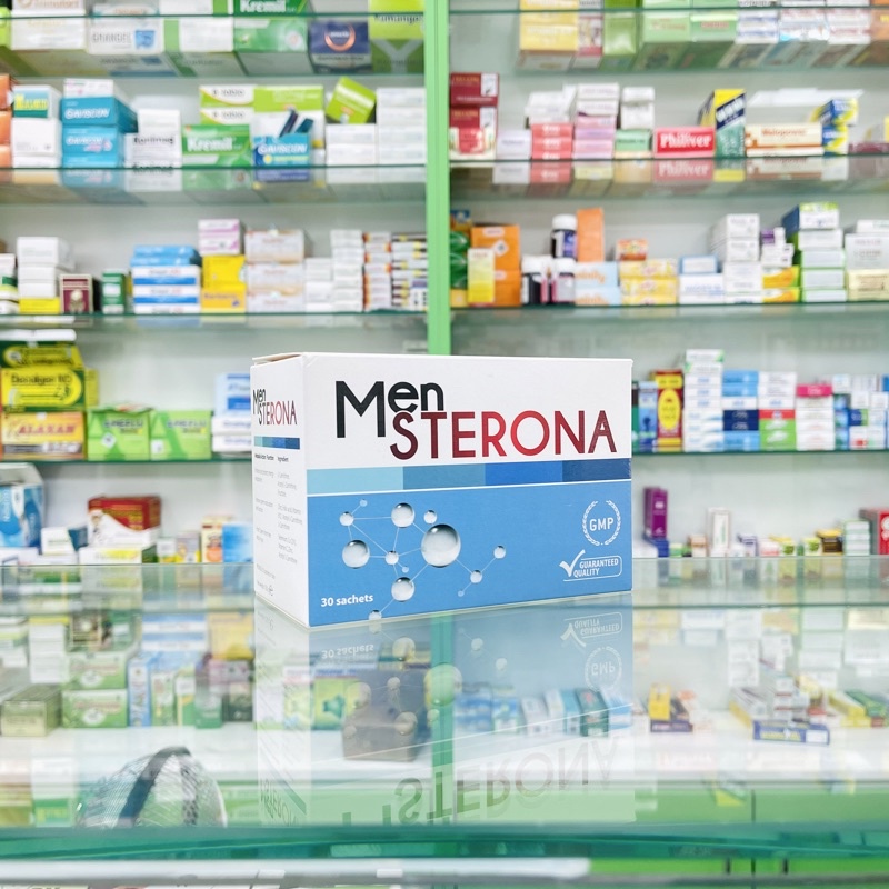 Mensterona cải thiện sinh lý, tăng chất lượng tinh trùng. Men Sterona bổ tinh trùng, tăng khả năng thụ thai Hộp 30 gói