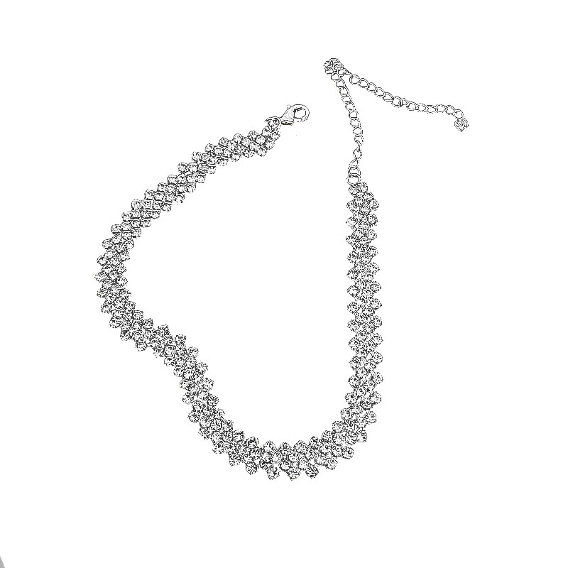 Vòng Cổ Choker Đính Đá Kim Cương Phong Cách Hàn Quốc Thời Trang