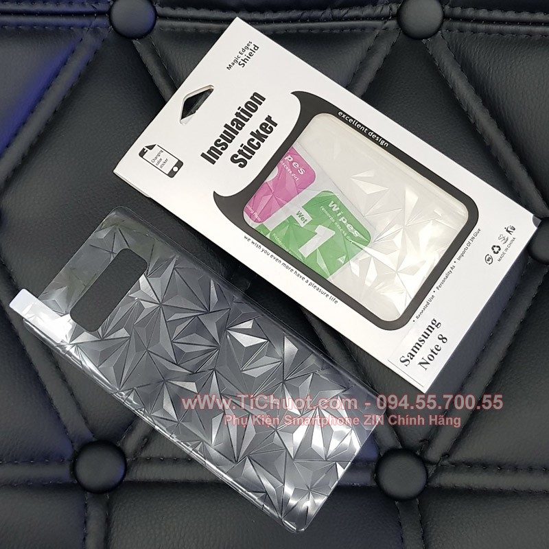 Dán Dẻo 3D Kim cương Samsung Note 8 Mặt Sau