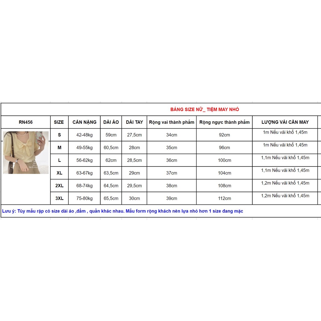 RN456_Rập giấy may áo cổ nơ nữ